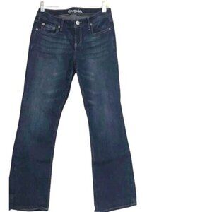 Aeropostale Chelsea Bootcut Dark Wash Jeans 6 Short Cotton/Spandex Womens Casual
